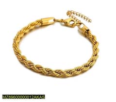 classy gold-plated twisted chain bracelet