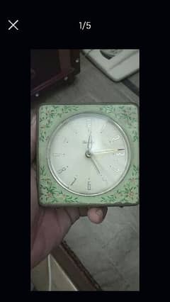 . antique table clock vintage Scotland Seiko 5 citizen