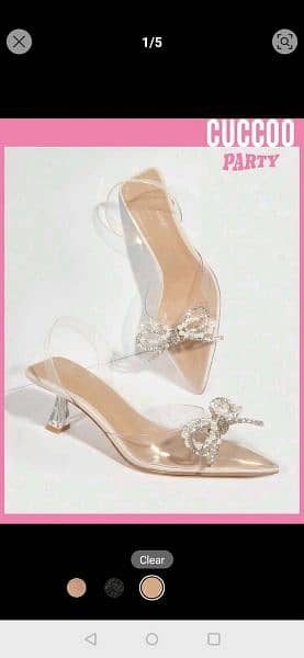 Trendy transparent shoes, never used and size is 41 0