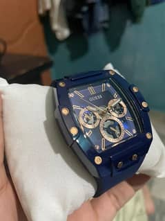 Guess Men’s Quartz Blue Silicone Strap Blue Dial 43mm Watch GW0203G7 0