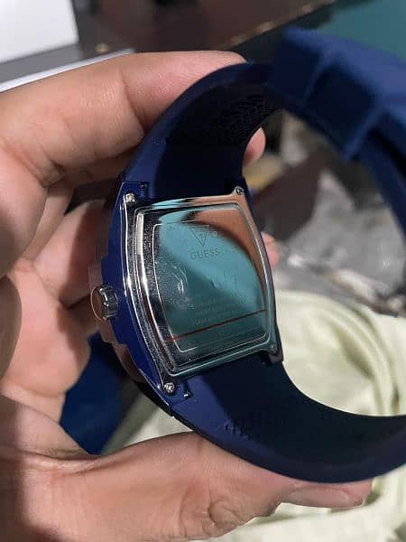 Guess Men’s Quartz Blue Silicone Strap Blue Dial 43mm Watch GW0203G7 6