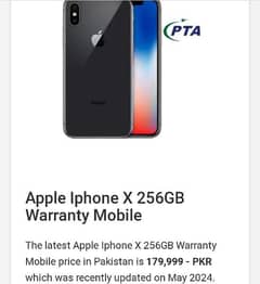 I phone x 256gb pta approved 91% 10/10 hay