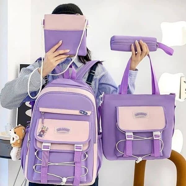 Girl's Fashion Backpack, Pair Of 4 5