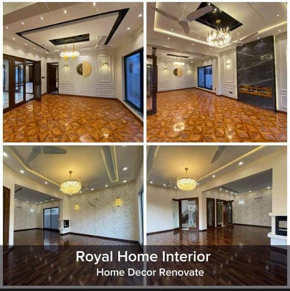 Home Office Renovation/Decor Wall's/Flooring/Wooden Ceiling Paint Work 1