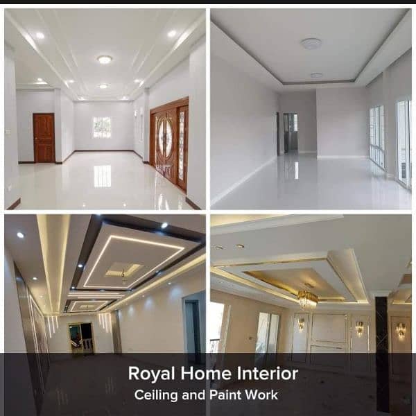Home Office Renovation/Decor Wall's Flooring/Wooden Ceiling Paint Work 16
