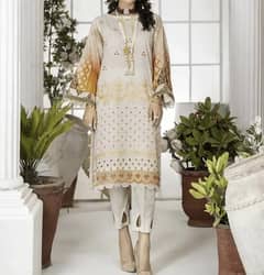 Safwa women lawn embroidered unstitched