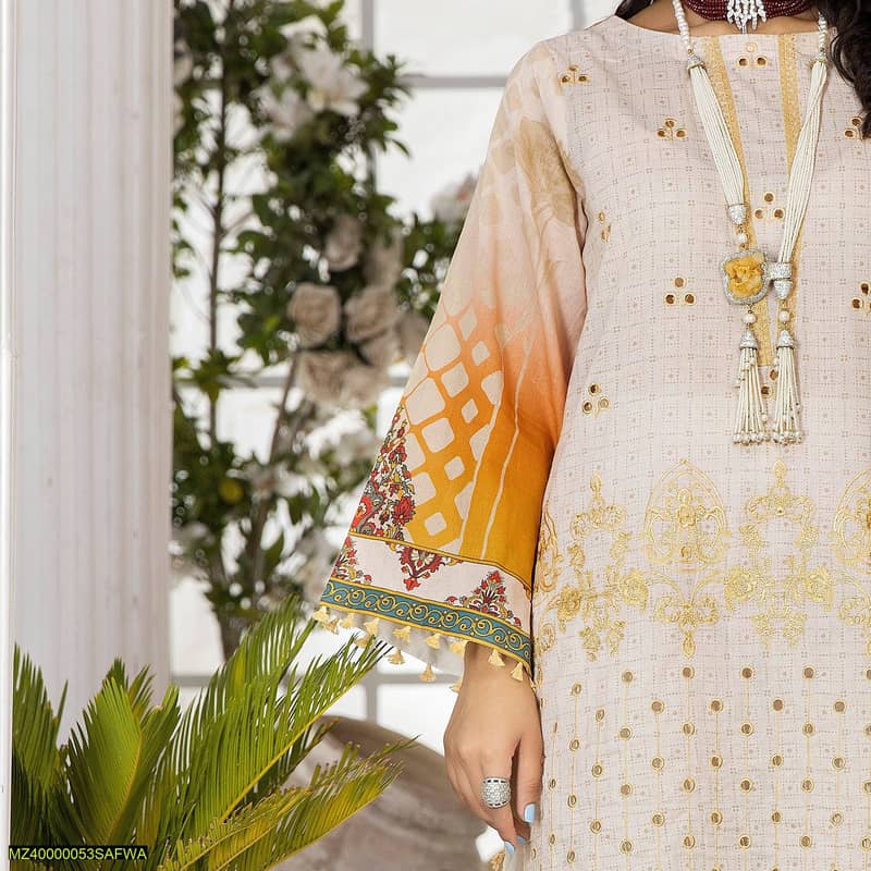 Safwa women lawn embroidered unstitched 3