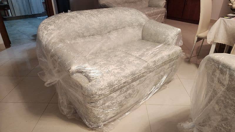 7 Seater Recently Renovated Sofa with Cushions 1