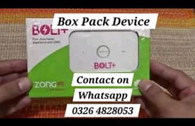 "Box Pack"Unlocked Zong 4G Device |jazz|Contact on 0326 4828053.