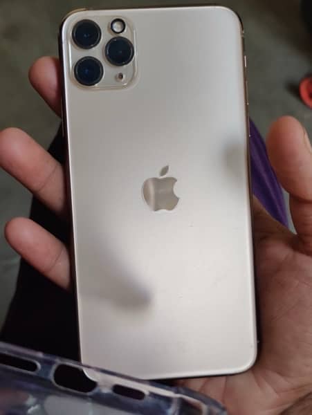 Iphone 11 pro max pta approved 64gb golden colour with box and charger 1