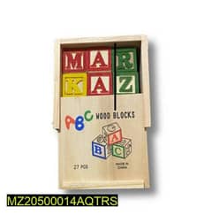 ABC 123 Wood Blocks Educational Toy . . . . Free home Delivery