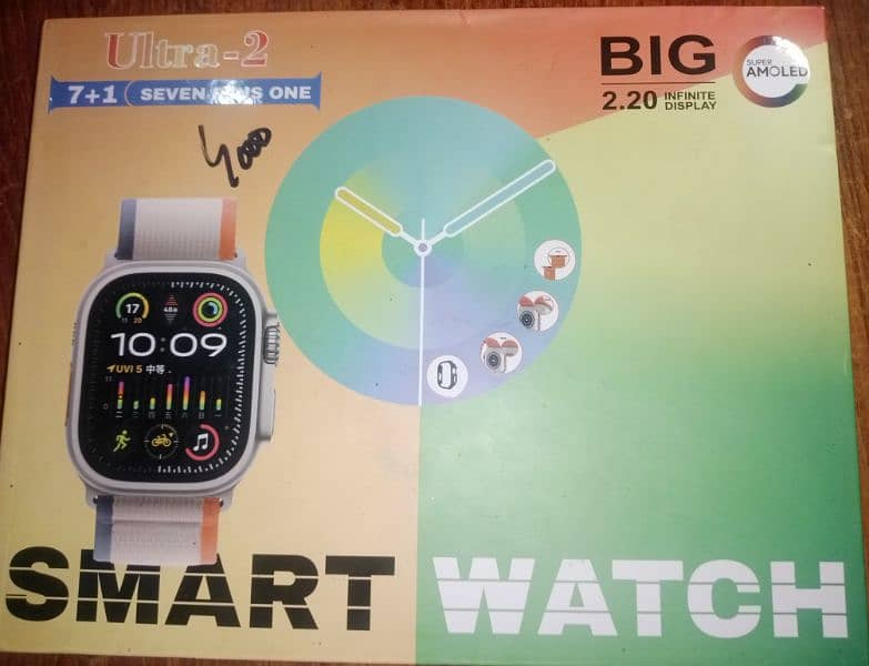 ultra 2 7 + 1 seven  plus one smart watch Big Super AMOLED Display 0
