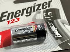 Energizer CR 123 3V lithium battery. 2030 life