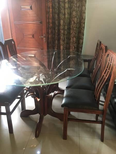 totally wooden dinning table 6 chairs 3