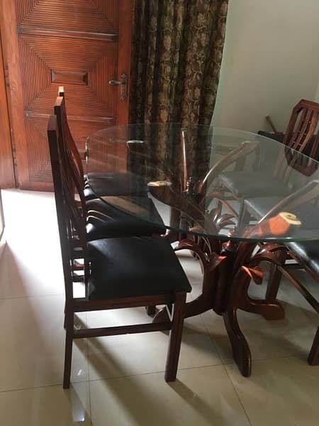 totally wooden dinning table 6 chairs 4
