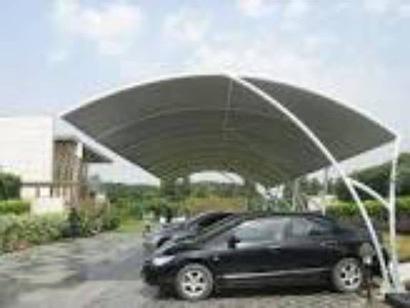 pvc tensil fiber Car parking sheds 1