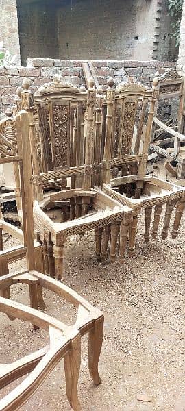 Chinioti wooden dining chair sheesham wood dining chair 2