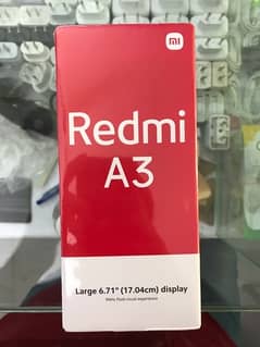 Redmi A3 4+128 airlink 13months warranty box pack pta
