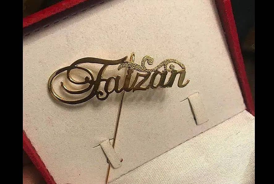customized lapel pin necklace cufflinks name pendents jewellery set 1