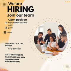 hiring female staff for office work