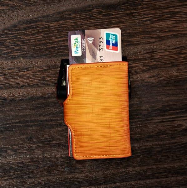 Men wallet Pop up card holder with cash pocket 2
