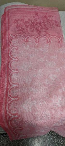 Motifs and threads. embroided3 piece stitched size M peachy pink colour 3