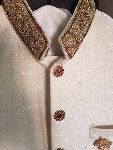 single used groom wedding sherwani with all accessories 8