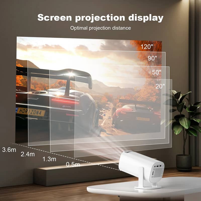 P30 Projector 4K 1080P Support, Portable Projector WiFi Android 11.0 10