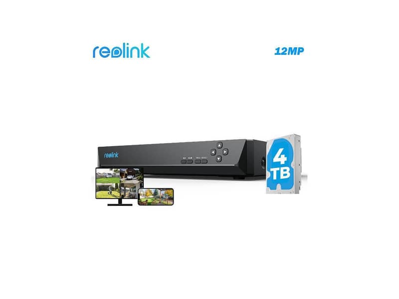 Reolink 16CH NVR 4TB HDD Built-in, Support up to 12MP, 16-Channel PoE 0