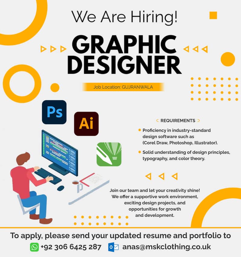 We are looking for a Graphic Designer with 2-3 years of experience 0