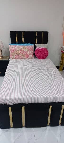 Modern Poshish Single Bed With Mattress 3