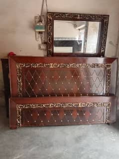 good condition bed and dressing table