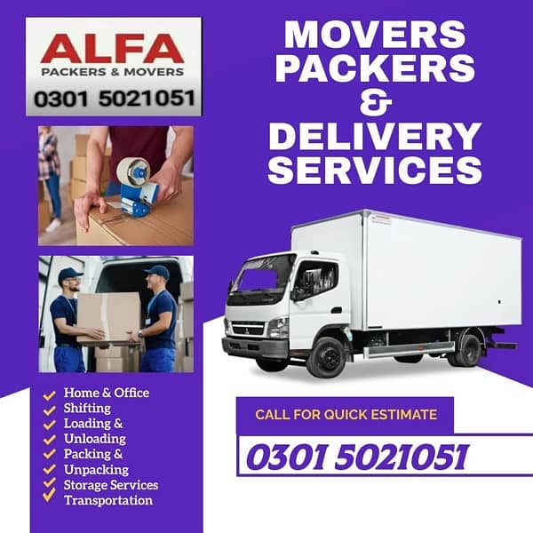 Movers & Packers/House Shifting/Loading /Goods Transport rent services 0