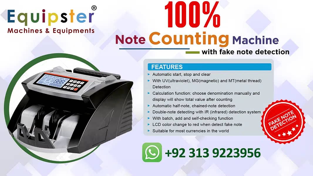 Cash Counting Machine with high accuracy of Fake Note Detection 3