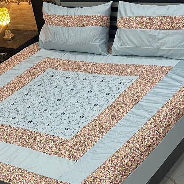 Patch Work bed Sheets Cotin Satin king Size For Sale 5
