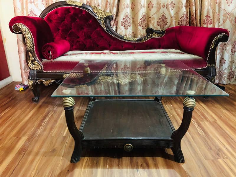 3 Seater Deewan Sofa set Pure chinioti wood Mint condition 11