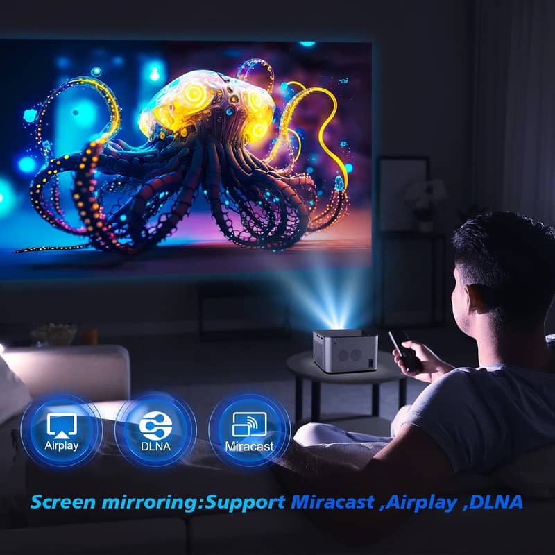 HY350 Android Projector Wifi And Bluetooth 580 Ansi Support 4k 5