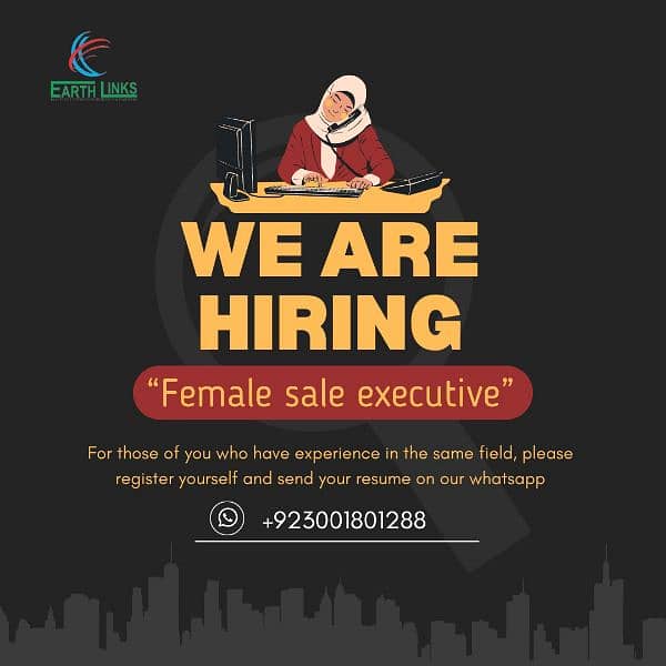 Female Sale Executive Required In Bahria Town 0