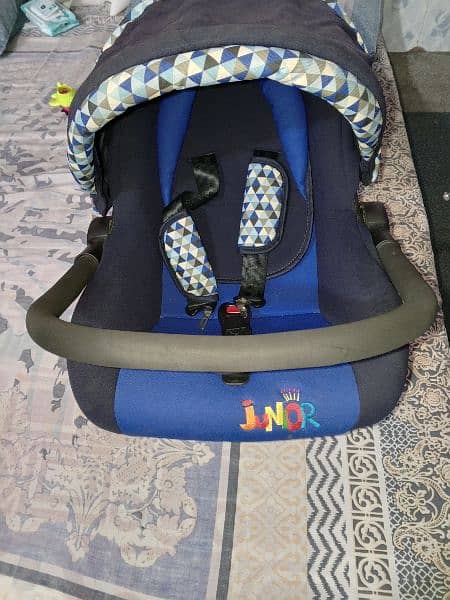 Baby Carrey cot new condition blue and black color comfortable 2