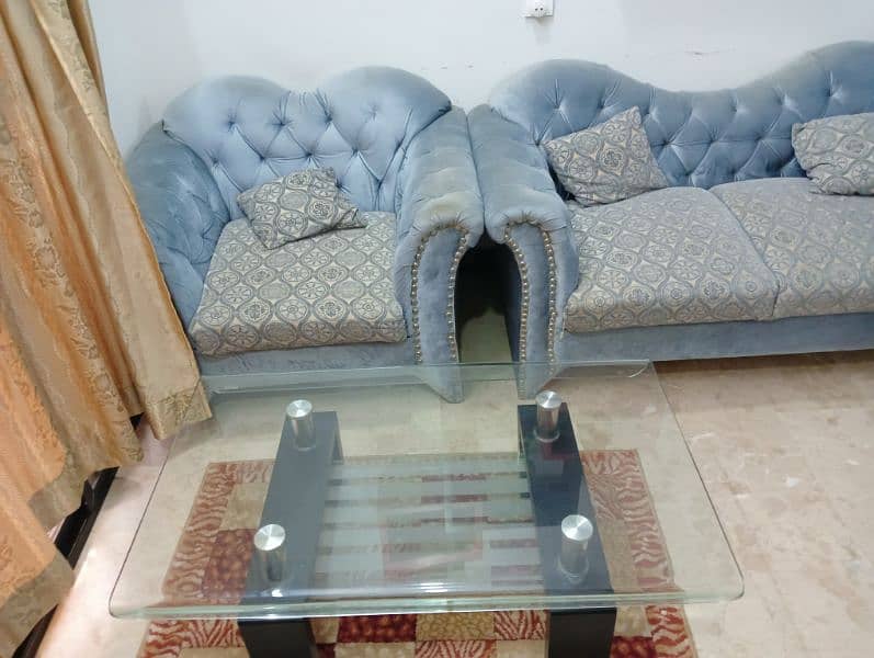 6 seater Sofa set with table 2