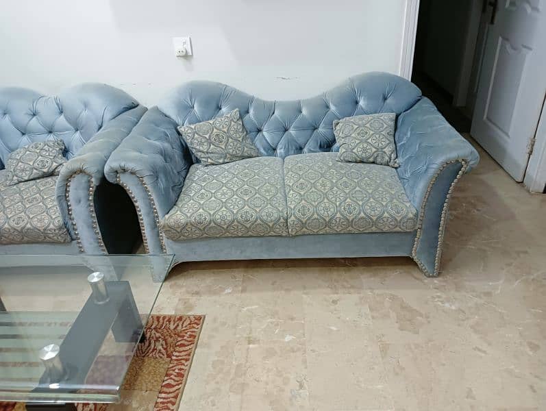 6 seater Sofa set with table 3