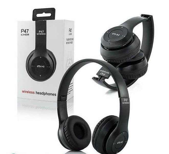 Wireless stereo headphones 'Black Free  delivery 7 days return policy 1