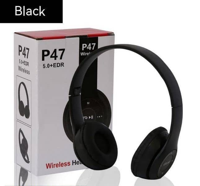 Wireless stereo headphones 'Black Free  delivery 7 days return policy 3