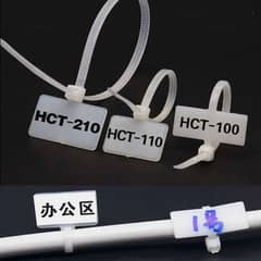 White Zip Ties Network Cable Write Wire Power Cable Label Mark T