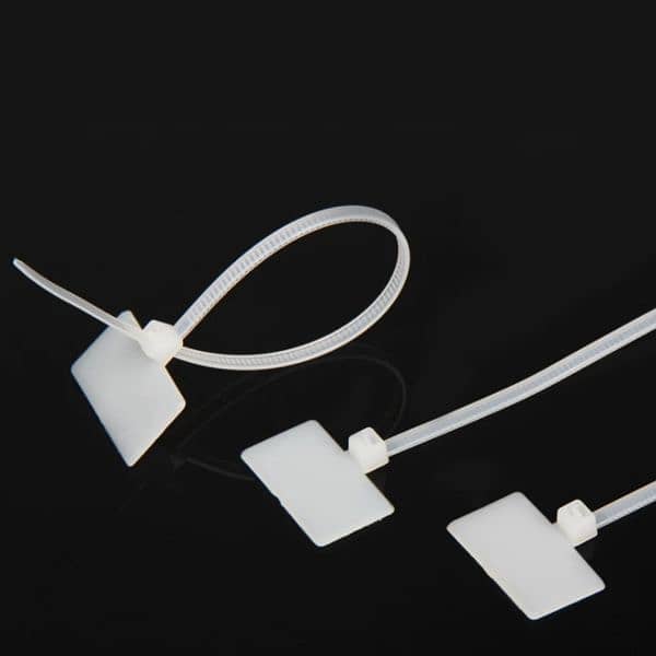 White Zip Ties Network Cable Write Wire Power Cable Label Mark T 10
