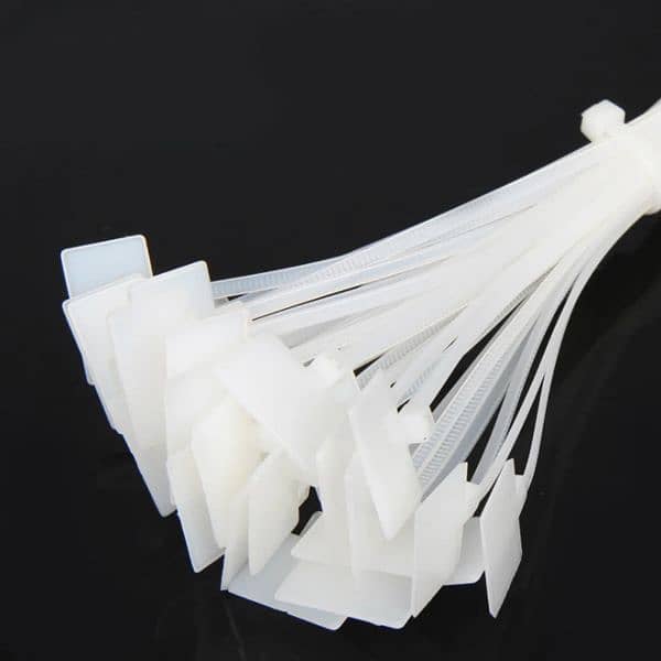 White Zip Ties Network Cable Write Wire Power Cable Label Mark T 16