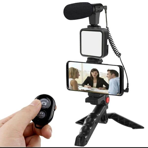 Vlogging Kit, Mobile Video Making kit, with tripod stand, Microp 0