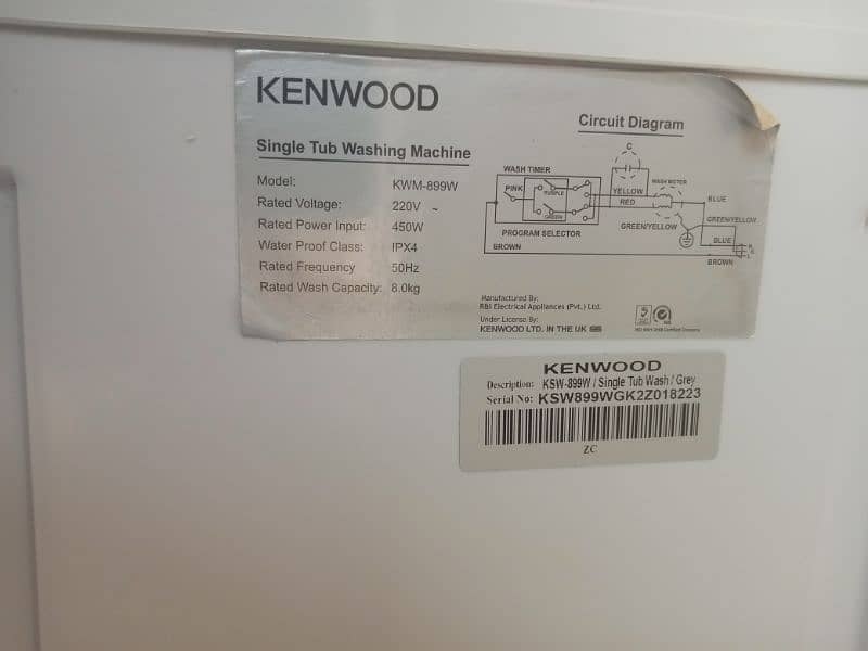 Kenwood Washing Machine 4