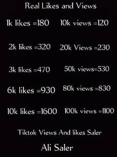 Tiktok Views and Likes
