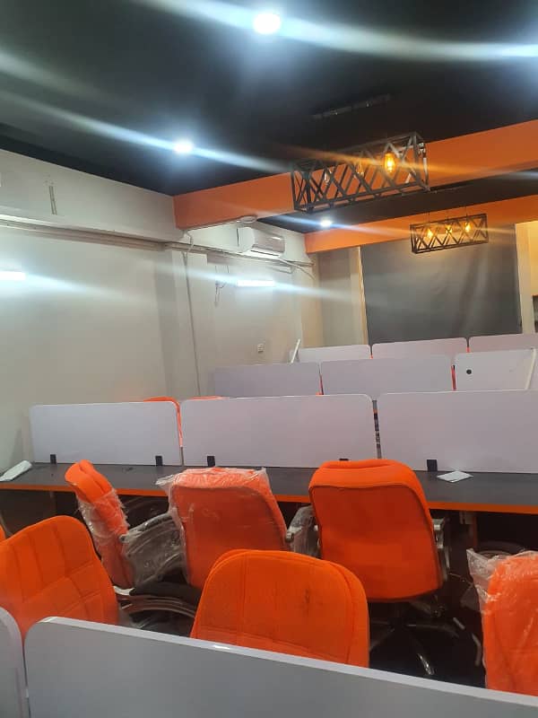 Vip Full Furnished Office For Rent 55 Person Setting With Lift Back Up Generator 24&7 Time With Cubicles 23